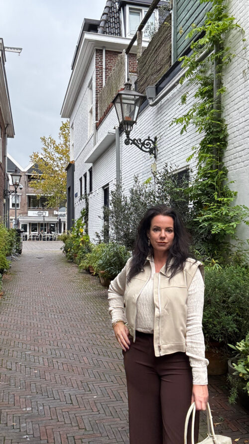 Gilet Mila beige azzurro-gilet Label-L