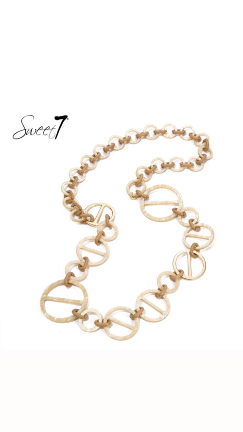 Ketting Liv lang beige label-l-kettingen Label-L