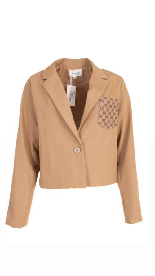 Korte Blazer Lily Beige azzurro-blazers Label-L