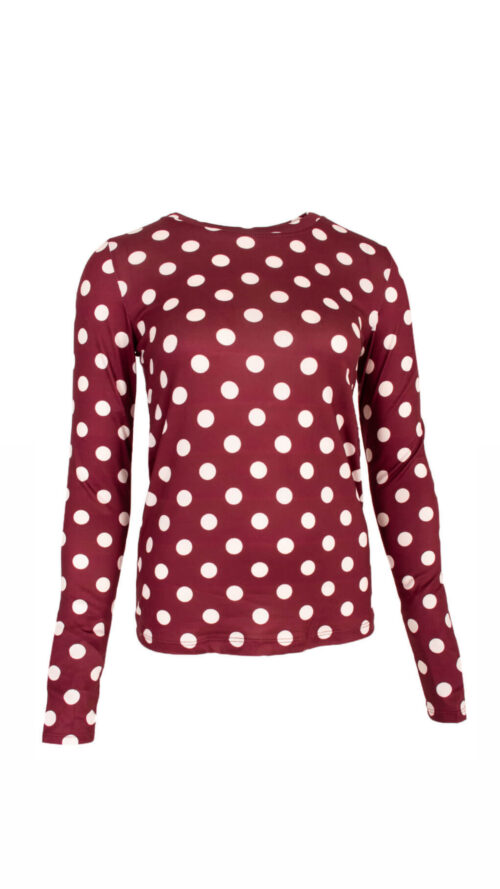 Top Alice dots bordeaux azzurro-tops Label-L