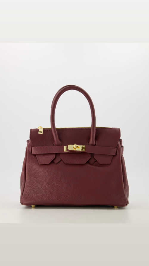 leren tas birdie smal bugundy label-l-tassen Label-L