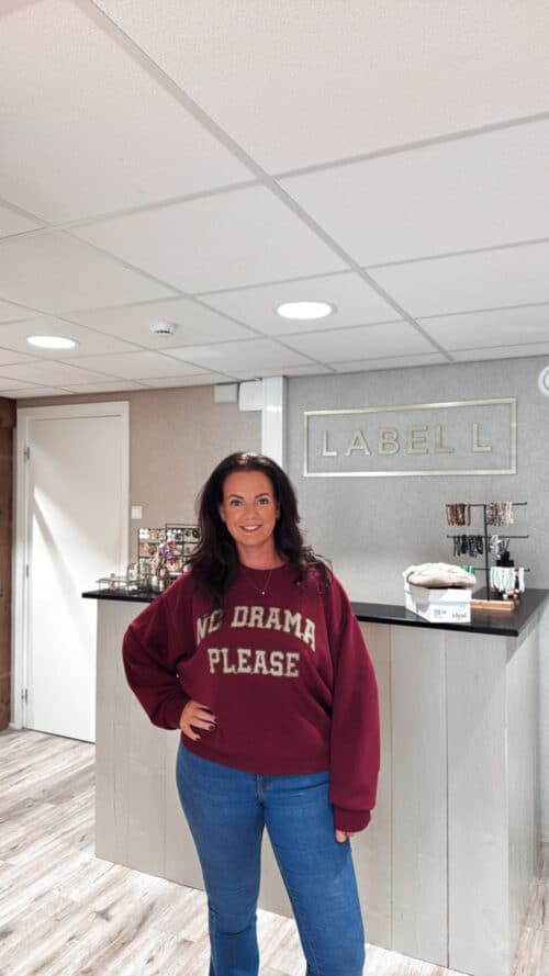 sweater No drama bordeaux