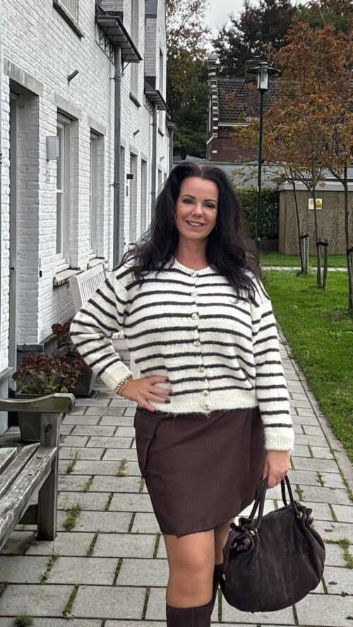 vest stripe Mary Label-L-truien en vesten Label-L